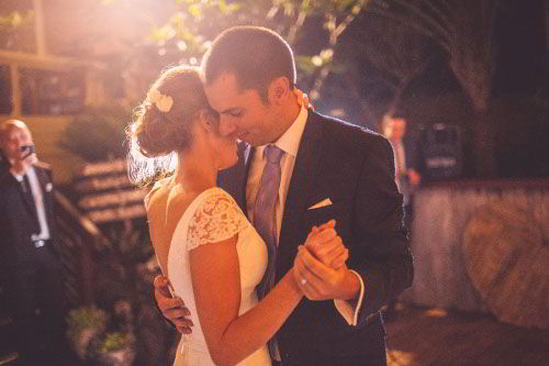 Wedding couple dancing
